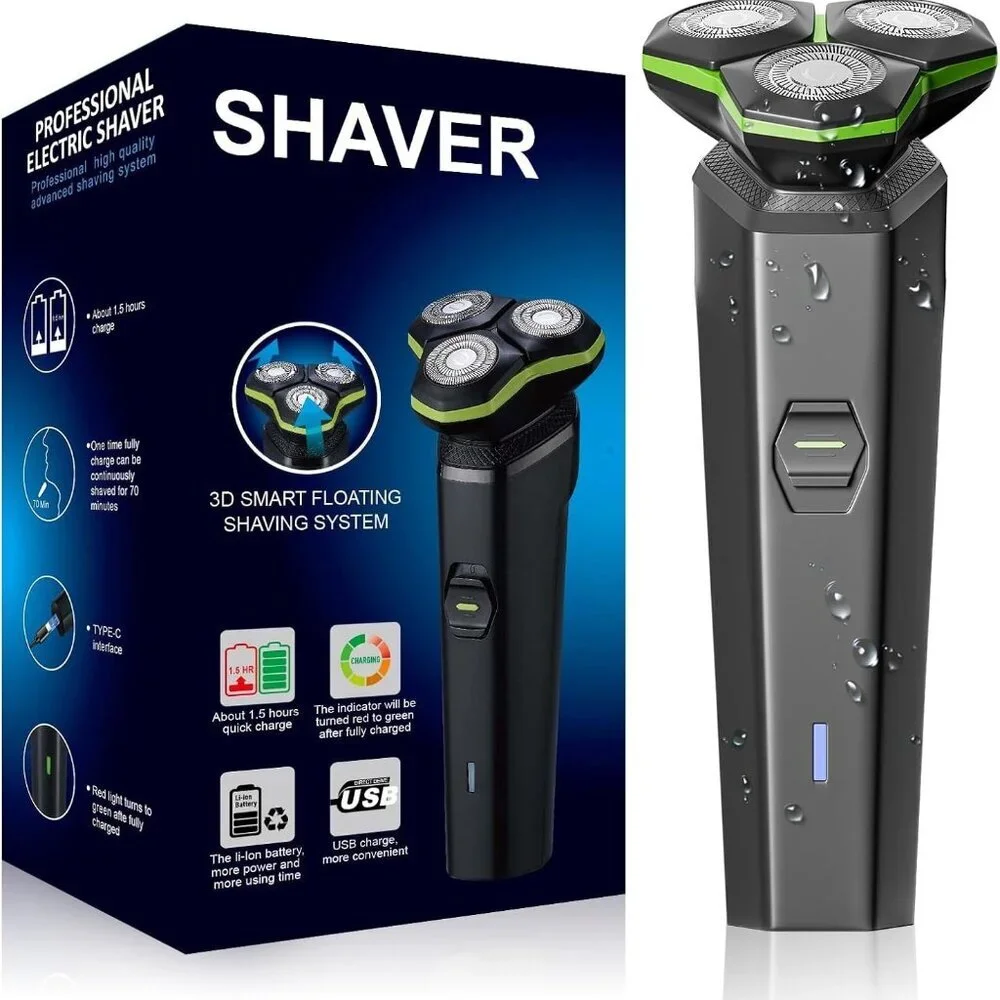 Electric Razor for Men - Electric Shavers for Men with Magnetic Detachable Head
